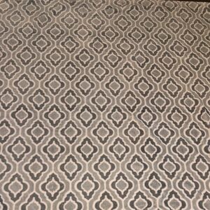 Gray & White Ogee Trellis Fleece Throw Blanket - 69” x 55”